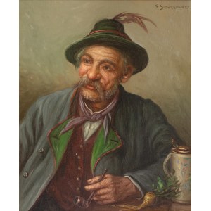 Konstanty Szewczenko (1910 Warszawa-1991 tamże), Mężczyzna z fajką