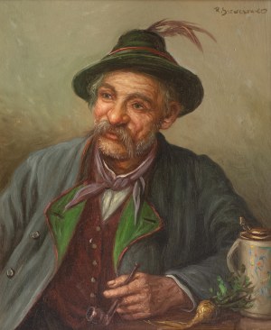 Konstanty Szewczenko (1910 Warszawa-1991 tamże), Mężczyzna z fajką