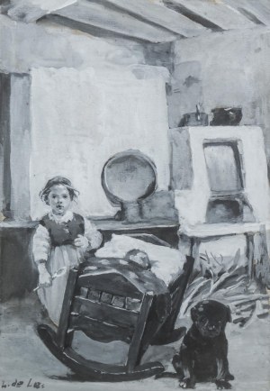 Stanisław Ludwik de Laveaux (1868 Jaronowice k. Jędrzejowa-1894 Paryż), Kasia (Dziewczynka z kołyską), 1889 r.