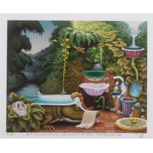 Jacek Yerka (b. 1952 Torun), Pocket jungle - bath room