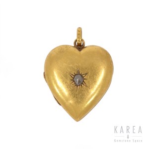 Medailón v tvare srdca, Francúzsko, 2. polovica 19. storočia.