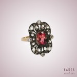 Ring with ruby, interwar period