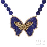 Halskette mit Schmetterlingsmotiv, 20. Jahrhundert.