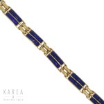 Lapis lazuli bracelet, Egypt?, 1st half of 20th century.