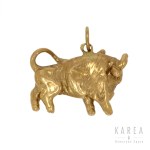 Pendant in the form of a bull, 20th century.