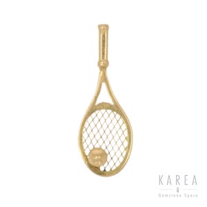 Pendant in the form of a tennis racket, France, 20th century.