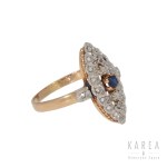 Marquise-shaped ring, France, 19th/20th century.