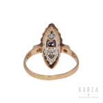 Marquise-shaped ring, France, 19th/20th century.