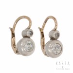 Diamond earrings, Vienna, 1872-1922.