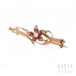 Brooch in the form of a flower branch, late 19th century, Art Nouveau