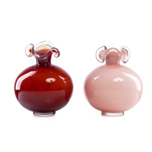 Dve volánové vázy - Tarnowiec Glassworks