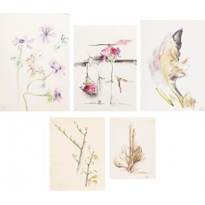 Ewa WIECZOREK (1947 - 2011), Flowers - set of 5 works, 1978 - 2004