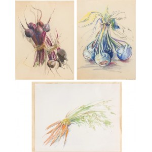 Ewa WIECZOREK (1947 - 2011), Vegetables - set of 3 works 1973 - 1994