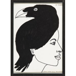 Jan MŁODOŻENIEC (1929 - 2000), You will feed the ravens [Girl with raven hair].