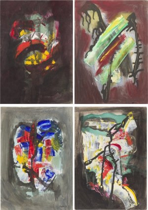 Jan WAGNER vel Jan Aleksander SOĆKO (1937 - 1988), Kompozycja abstrakcyjna - zestaw 4 prac, 1968