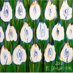 Edward Dwurnik, Tulipany białe, 2018
