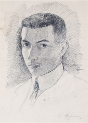 Stanisław ŻURAWSKI, PORTRET SYNA, ŁUKASZA, ok. 1950
