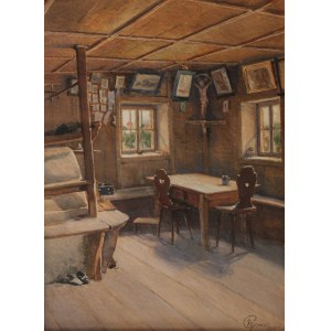 Wojciech GERSON (1831-1901), Interiér chaty (1890)