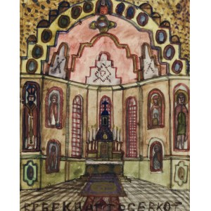 Krynicki NIKIFOR (1895-1968), Wnętrze cerkwi
