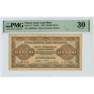 100,000 Polish marks 1923 - series A - PMG 30