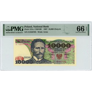 10.000 złotych 1987 - seria S - PMG 66 EPQ