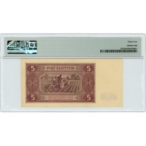 5 złotych 1948 - seria C - PMG 35
