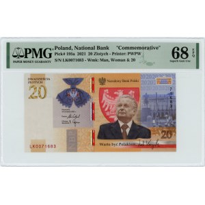 20 Złotych 2021 Lech Kaczyński - PMG 68 EPQ