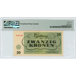 Czechoslovakia (Ghetto Terezin) - 20 crowns 1943 - PMG 65 EPQ