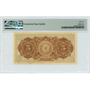 PARAGUAY - 5 pesos 1907 - PMG 65 EPQ