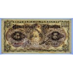 PARAGWAJ - 5 pesos 1907 - PMG 65 EPQ