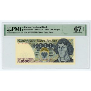 1000 PLN 1975 - AC series - PMG 67 EPQ