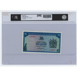 RODEZJA - Reserve Bank of Rhodesia - 1 dolar 1978 - GCN 58