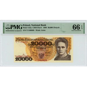 20.000 złotych 1989 - seria Y - PMG 66 EPQ