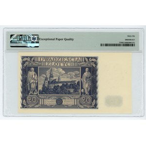 20 Zloty 1936 - Serie AJ - PMG 66 EPQ