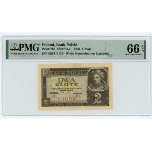 2 Gold 1936 - AE-Serie - PMG 66 EPQ