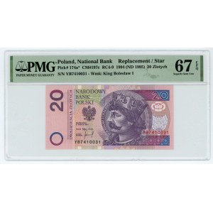 20 złotych 1994 - seria YB - PMG 67 EPQ