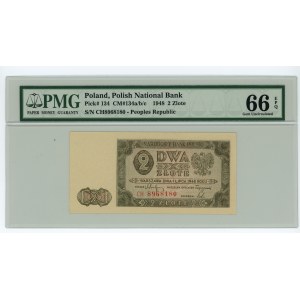 2 złote 1948 - seria CH - PMG 66 EPQ