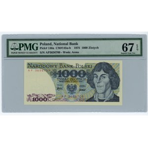 1000 złotych 1975 - seria AP - PMG 67 EPQ