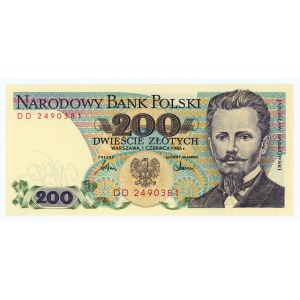 200 złotych 1986 - seria DD