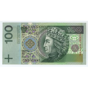 100 złotych 1994 - seria ZA - seria zastępcza