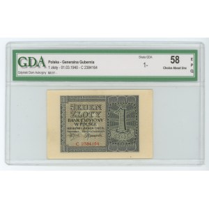 1 złoty 1940 - seria C - GDA 58 EPQ