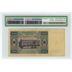 20 Zloty 1948 - Serie D - 7 Ziffern - GDA 25