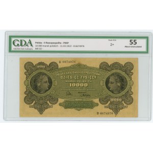 10,000 Polish marks 1922 - series B - GDA 55