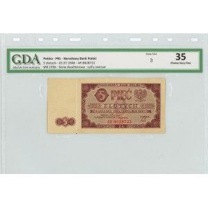 5 Zloty 1948 - Serie AR - GDA 35