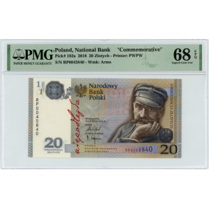 20 Gold 2018 - 100th Anniversary of Independence - PMG 68 EPQ