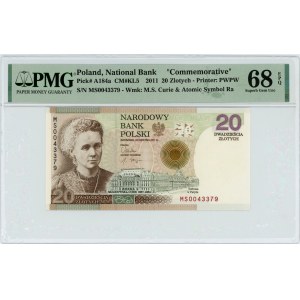 20 złotych 2011 - Maria Skłodowska Curie - PMG 68 EPQ