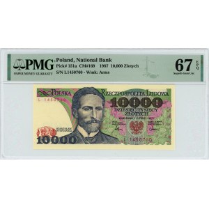 10.000 złotych 1987 - seria L - PMG 67 EPQ