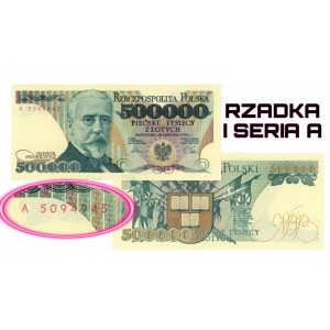 500,000 zloty 1990 - series A - RARE