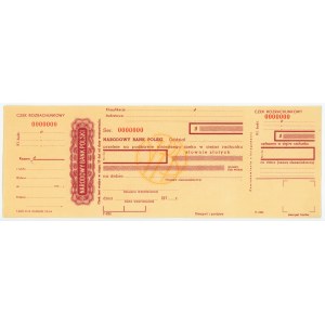 National Bank of Poland - Settlement cheque without series numbering 000000 MODEL