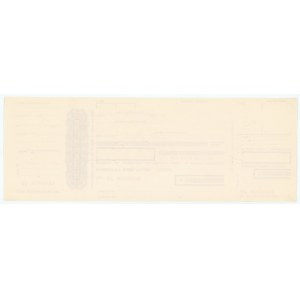 National Bank of Poland - Settlement cheque without series numbering 000000 MODEL
